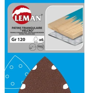 6 patins triangulaires velcro Leman